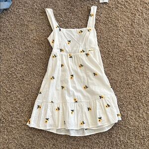 White Floral Sundress with Yellow Flowers